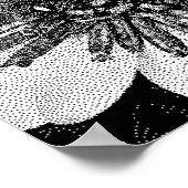 白黒ピクセルアート ポスター (角)