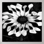 白黒ピクセルアート ポスター (正面)