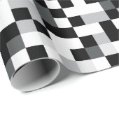 白黒ピクセルデザイン ラッピングペーパー (ロールコーナー)