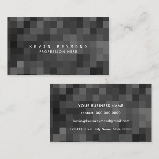 白黒ピクセルプロフェッショナル技術 名刺 (正面/裏面)