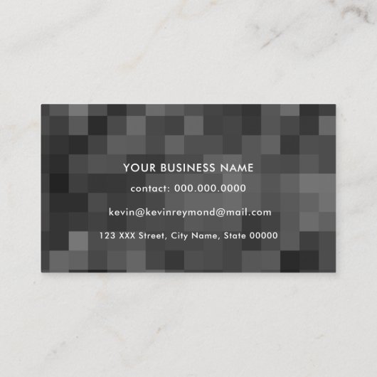 白黒ピクセルプロフェッショナル技術 名刺 (裏面)