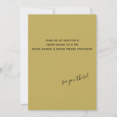 白黒ピクニック招待状 招待状 (裏面)