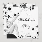 白黒ピンアップバチェロレッテ 招待状 (正面/裏面)