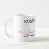 白黒ピンクエレガントモダンシンプル コーヒーマグカップ (左)