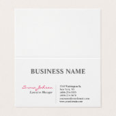 白黒ピンクエレガントモダンシンプル 名刺 (外部フラット)