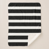 白黒ピンクストライプモノグラム シェルパブランケット (正面)