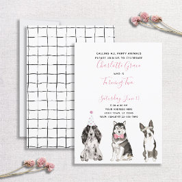 白黒ピンクドッグガール第2期パーティー 招待状