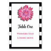 白黒ピンクフラワーブンコテーブルカード テーブルナンバー (裏面)