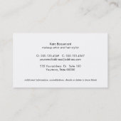 白黒ピンクプラストライプのーク髪サロン 名刺 (裏面)