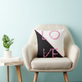 白黒ピンクラブクッション装飾用クッション クッション (椅子)