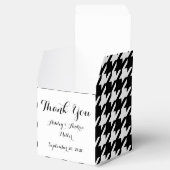 白黒ピンク千鳥格子のモノグラム フェイバーボックス (オープン)