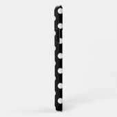 白黒ピンク水玉模様モノグラム Case-Mate iPhoneケース (裏面/右)