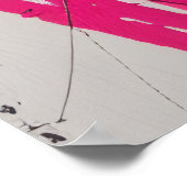 白黒ピンク絵画抽象芸術の女性ポスター ポスター (角)