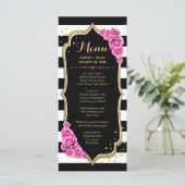 白黒ピンク金ゴールドメニューカード プログラム (スタンド正面)
