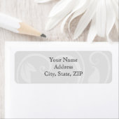 白黒ピンストライプハート差出人住所 ラベル (インサイチュ)