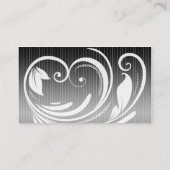 白黒ピンストライプハート結婚座席表 プレイスカード (裏面)