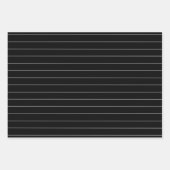 白黒ピンストライプ ラッピングペーパーシート (正面)