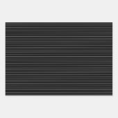 白黒ピンストライプ ラッピングペーパーシート (正面3)