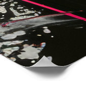 白黒ピ絵を描ンク抽象芸術の女性 ポスター (角)