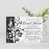 白黒ファウンテンスワールブライダルシャワー 招待状 (スタンド正面)