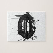 白黒ファッショングラマー唇イラストレーション ジグソーパズル (横)