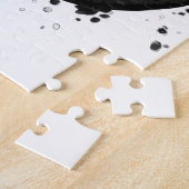 白黒ファッショングラマー唇イラストレーション ジグソーパズル (側面)