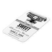 白黒ファッション甘い16日付を保存 マグネット (左側)