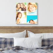 白黒ファミリフォトコラージキャンバス印刷 キャンバスプリント (インサイチュ (寝室))