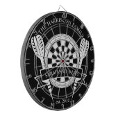 白黒ファミリー名前をカスタムする結婚ズ ダーツボード (正面左)