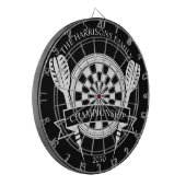 白黒ファミリー名前をカスタムする ダーツボード (正面左)