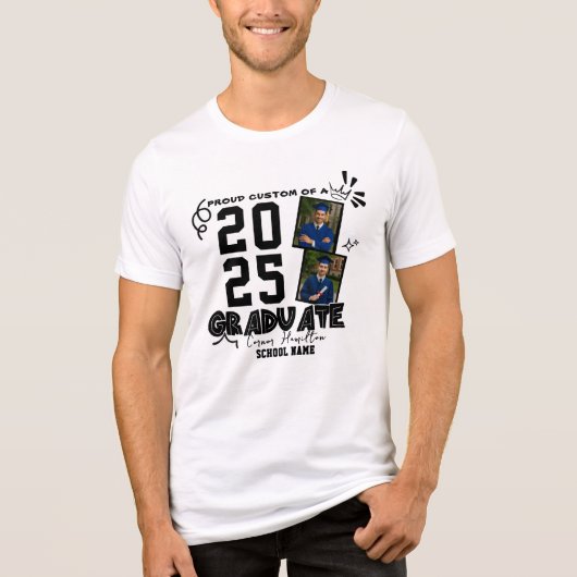 白黒ファミ誇りを持ったリカスタム卒業 トライブレンドTシャツ (正面)