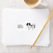 白黒ファレーヌカワイドッグカスタム文字 ラベル (インサイチュ)