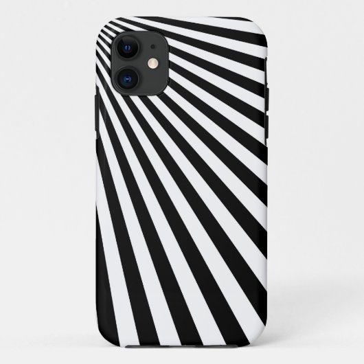 白黒ファンキーなストライプの継ぎ目が無いグラフィック Case-Mate iPhoneケース (裏面)