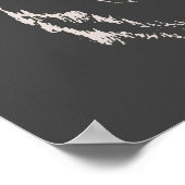 白黒ファンキーウルフ顔ヘッドスケッチ ポスター (角)