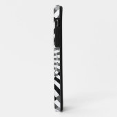白黒ファンキーストライプシームレスグラフィック Case-Mate iPhoneケース (裏面/左)