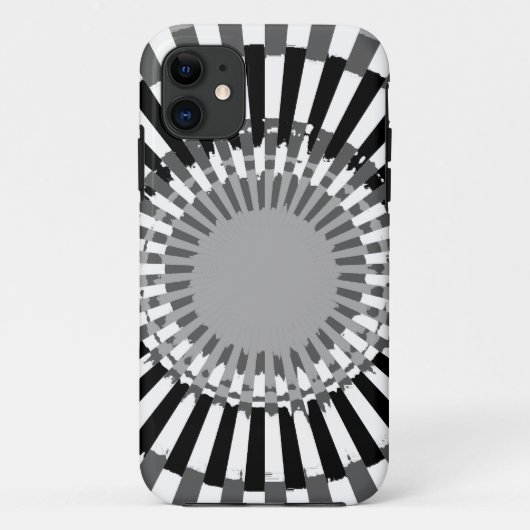 白黒ファンキーストライプシームレスグラフィック Case-Mate iPhoneケース (裏面)