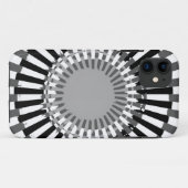 白黒ファンキーストライプシームレスグラフィック Case-Mate iPhoneケース (裏面(横))