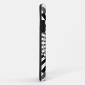 白黒ファンキーストライプシームレスグラフィック Case-Mate iPhoneケース (裏面/右)