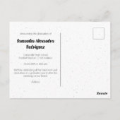 白黒ファンキー学年卒業 ポストカード (裏面)