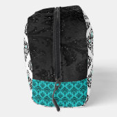 白黒ファンシーとティール（緑がかった色）の装飾 ドップキット (右)