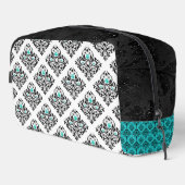 白黒ファンシーとティール（緑がかった色）の装飾 ドップキット (右コーナー)