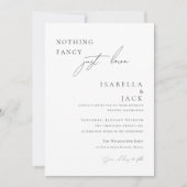 白黒ファンシーは何も結婚愛 招待状 (正面)