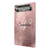 白黒ファンシーバラ金モノグラムの箔 ミニクリップボード (アングル2)