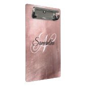 白黒ファンシーバラ金モノグラムの箔 ミニクリップボード (アングル)