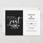 白黒ファンシー無し愛結婚の 招待状 (正面)