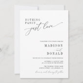 白黒ファンシー結婚式招待状なし 招待状 (正面)