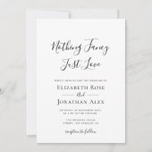 白黒ファンシー結婚式招待状なし 招待状 (正面)