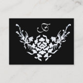白黒ファンタジーグリフィンモノグラムシルク紙 名刺 (裏面)