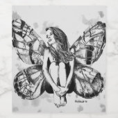 白黒ファンタジーフェアリー，カナダのアーティスト ワインラベル (シングルラベル)