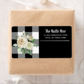 白黒ファームハウススタイル出荷ラベル ラベル (インサイチュ)